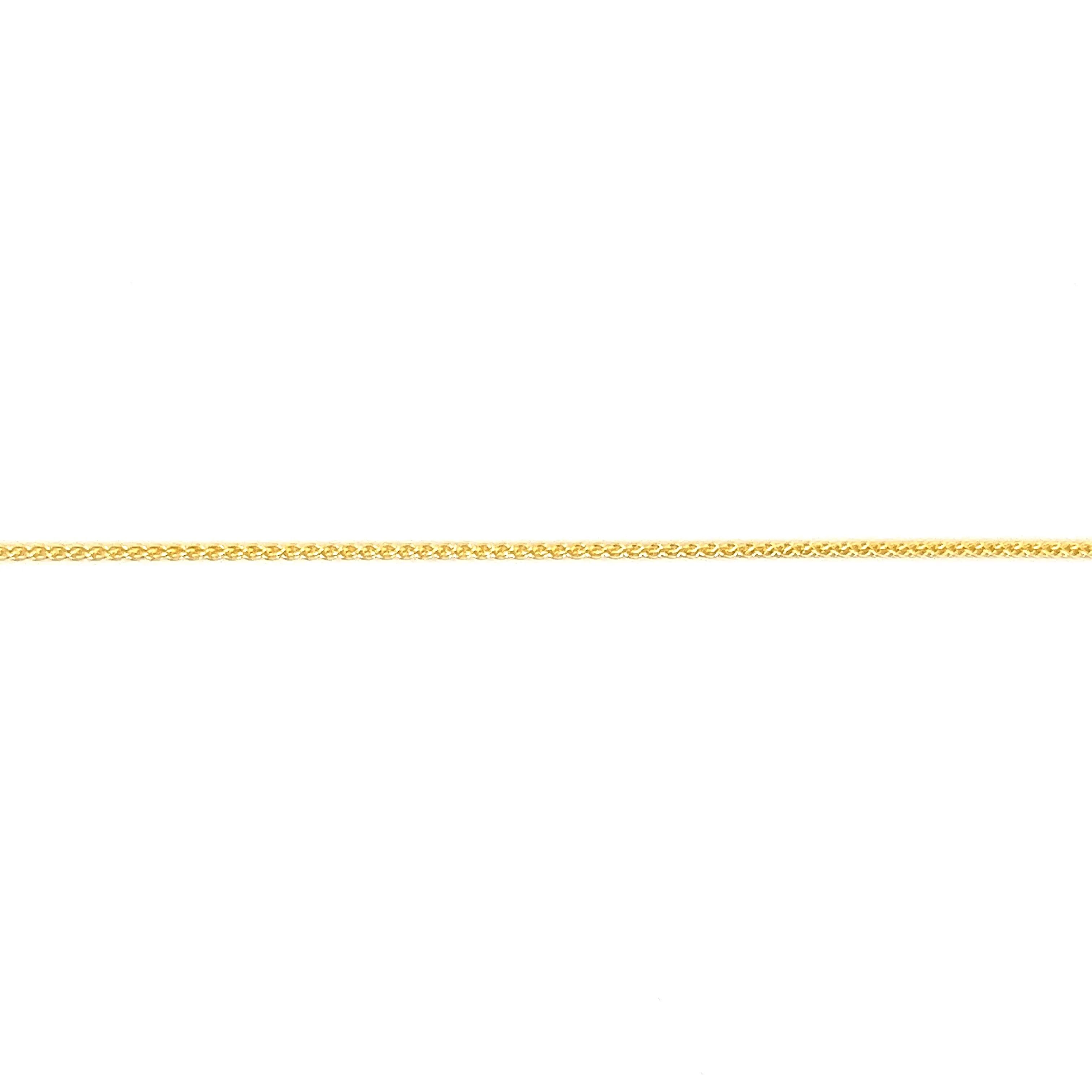 Round Wheat Chain 1.05mm in 14K Yellow Gold