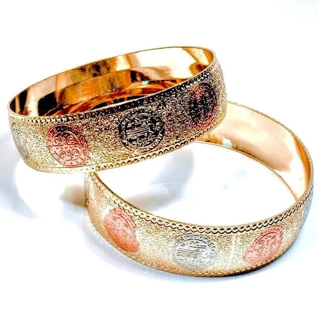 Saint benedetto goldfilled indian bangle