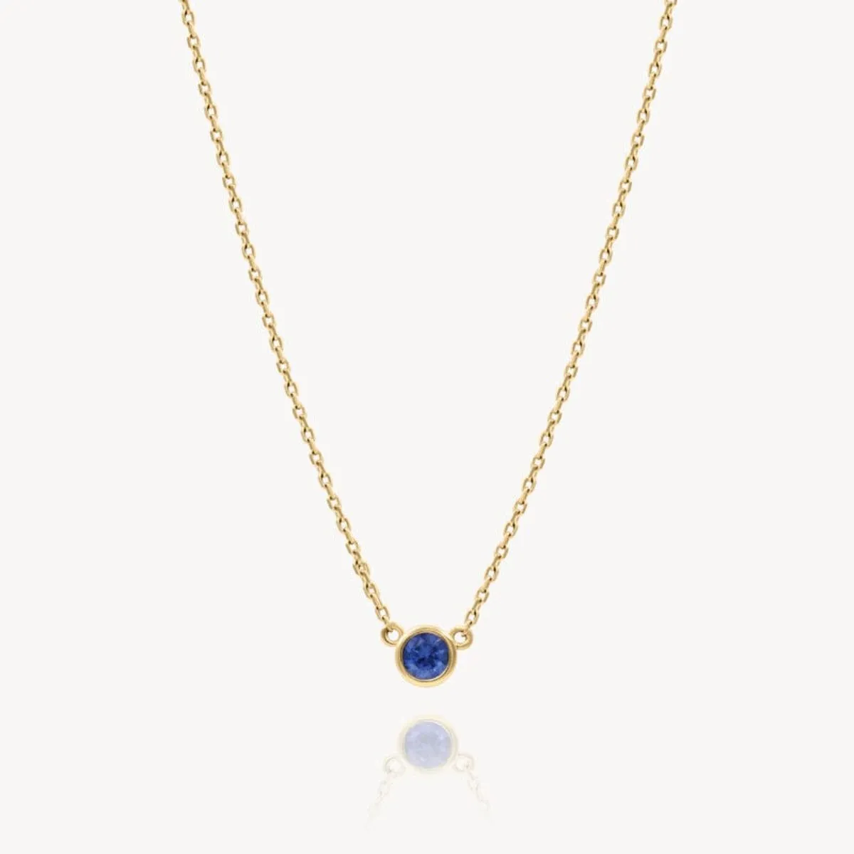 Sapphire Bezel Necklace