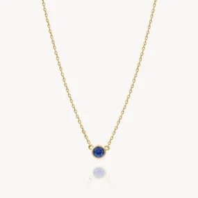 Sapphire Bezel Necklace