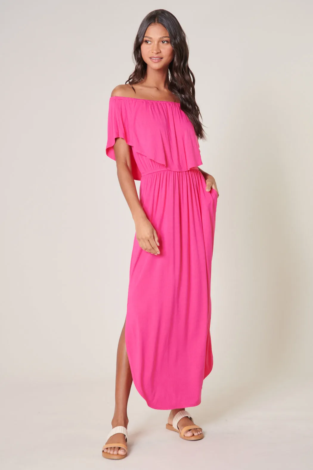 Shelbee Popover Jersey Knit Maxi Dress