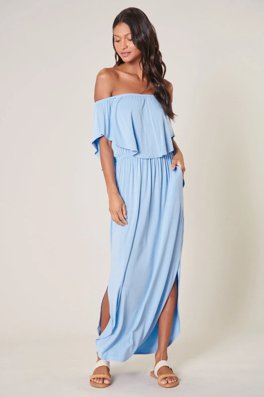 Shelbee Popover Jersey Knit Maxi Dress