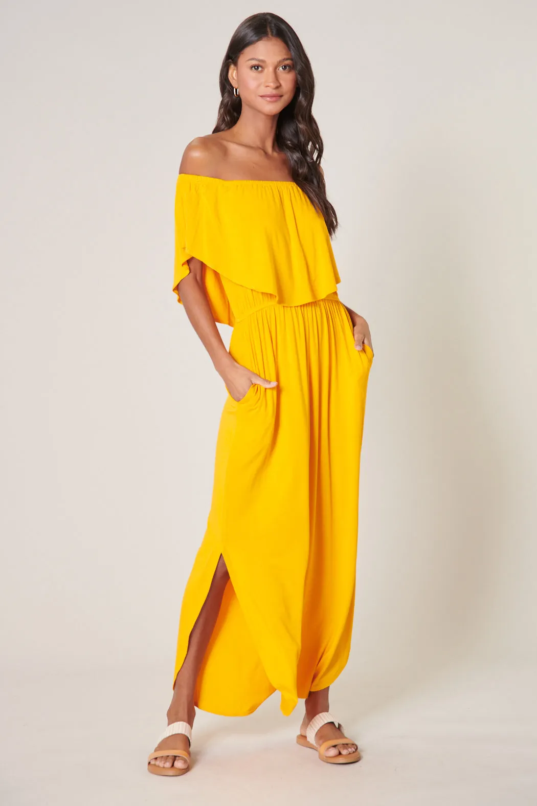 Shelbee Popover Jersey Knit Maxi Dress