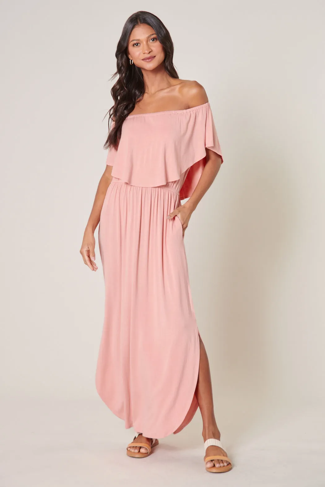 Shelbee Popover Jersey Knit Maxi Dress