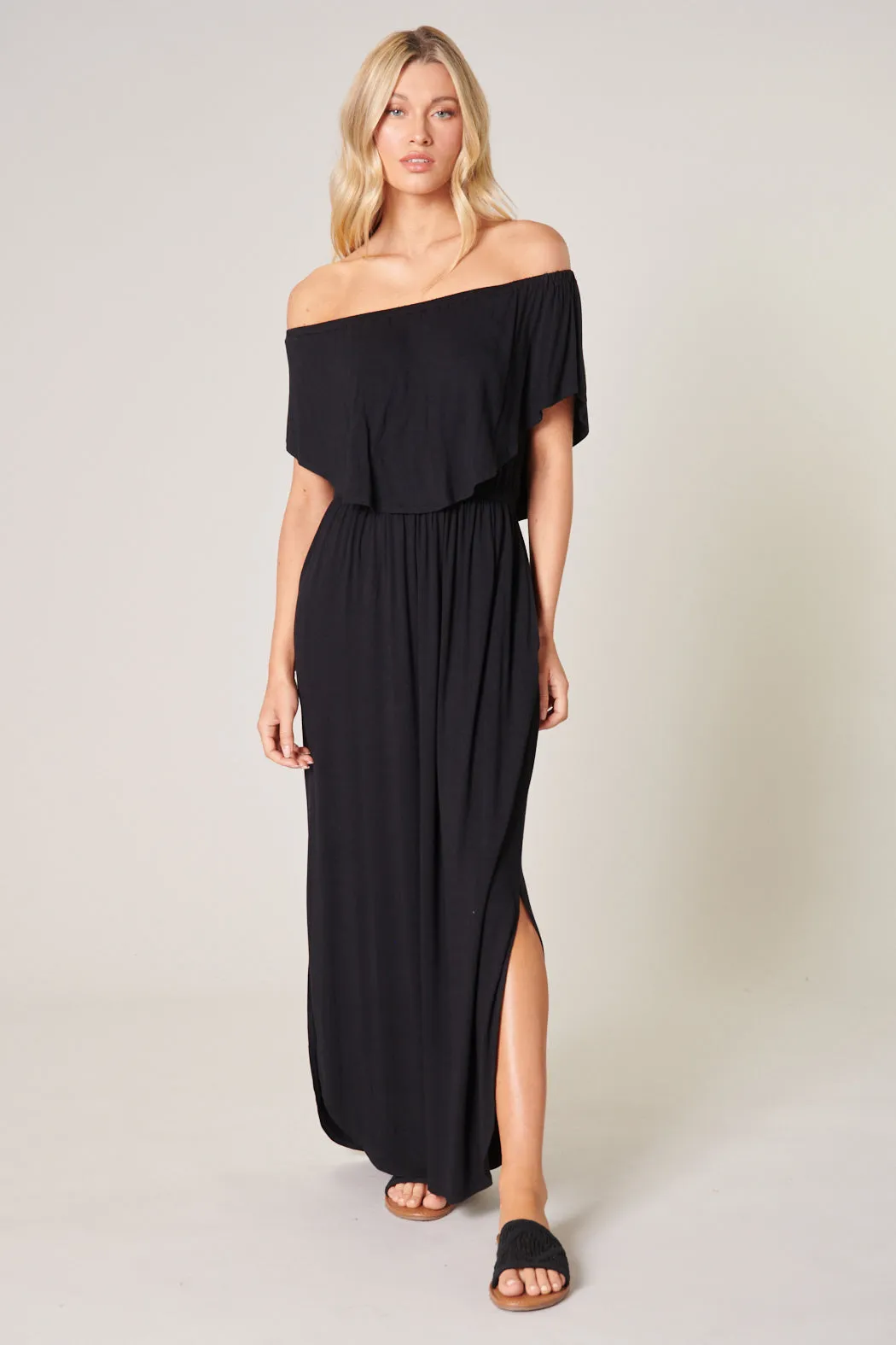 Shelbee Popover Jersey Knit Maxi Dress