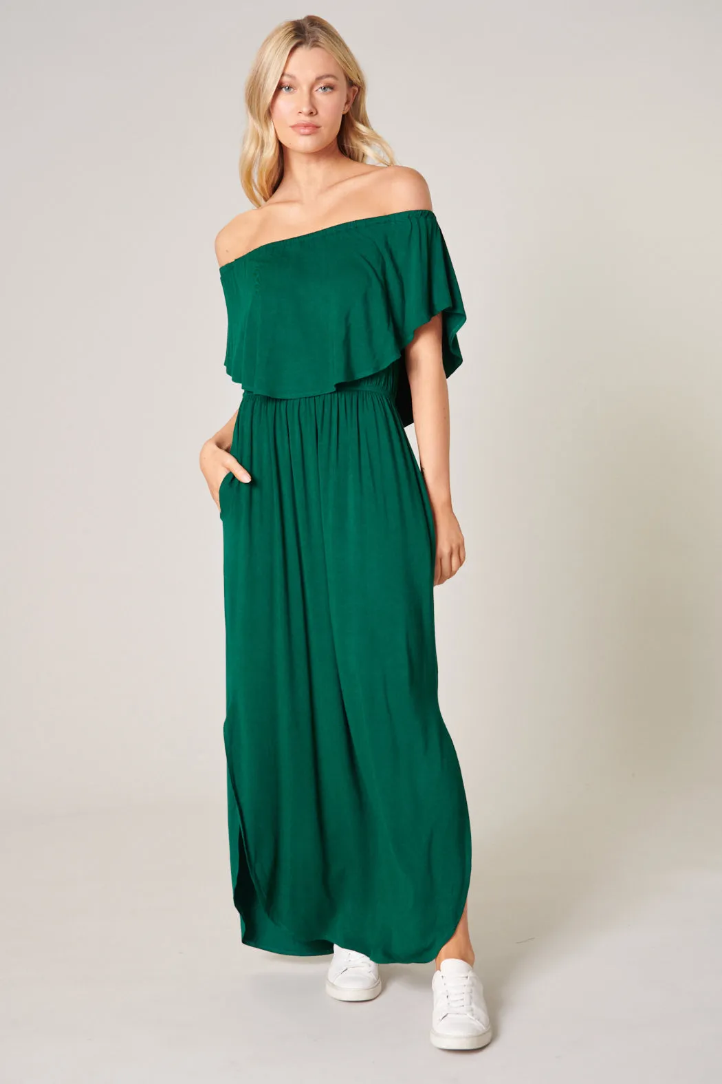 Shelbee Popover Jersey Knit Maxi Dress