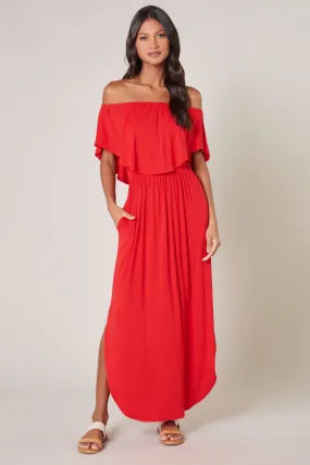 Shelbee Popover Jersey Knit Maxi Dress