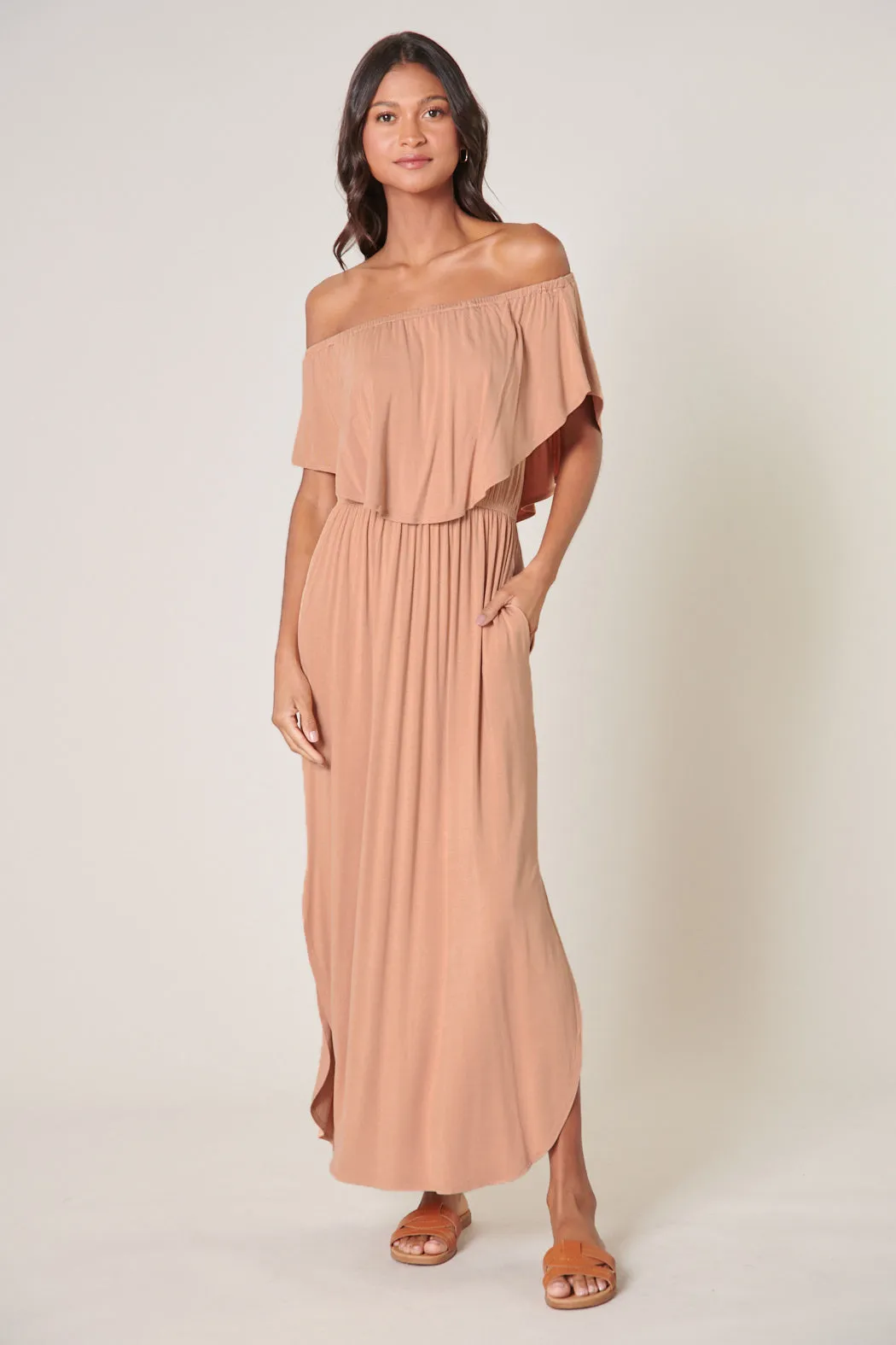 Shelbee Popover Jersey Knit Maxi Dress