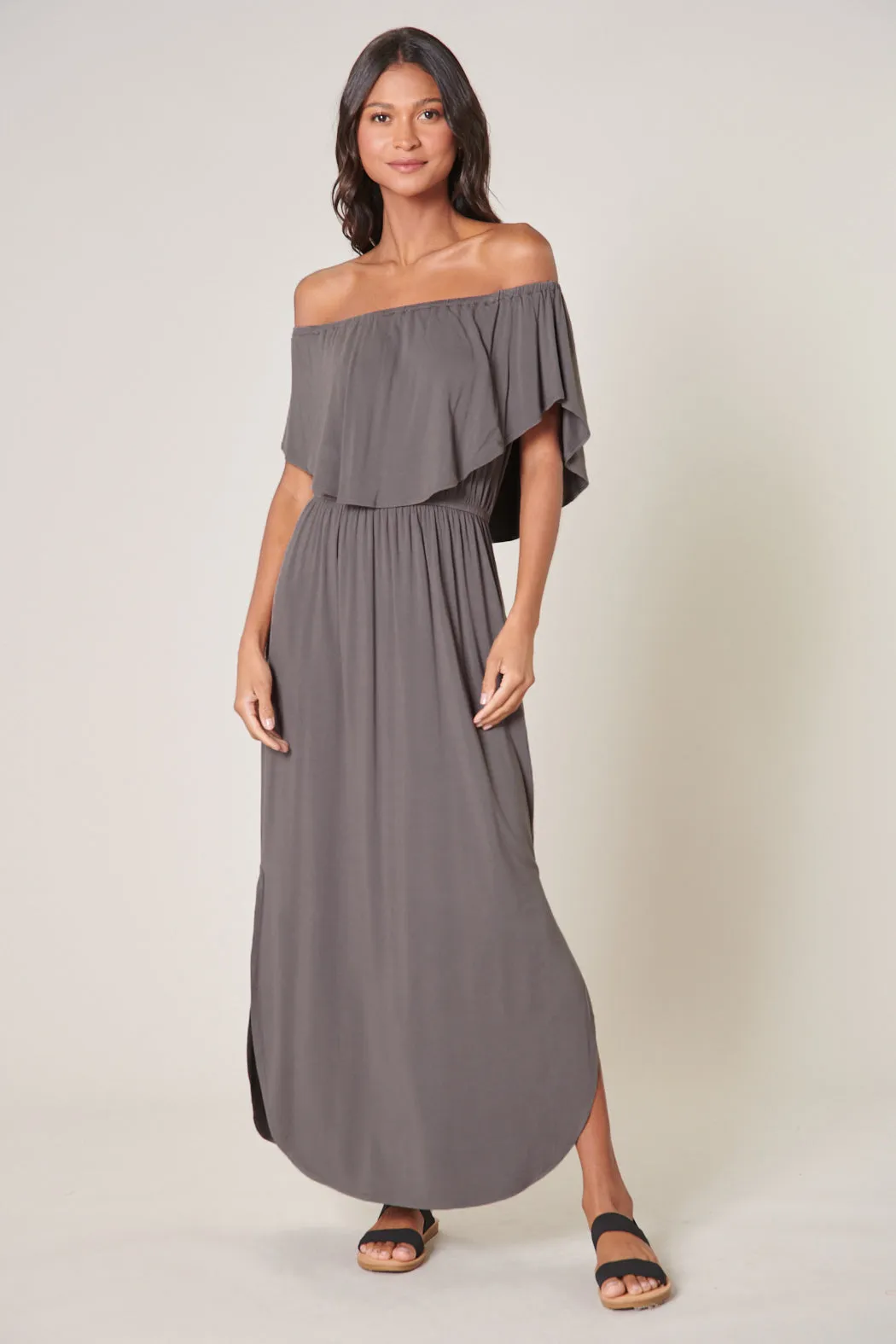 Shelbee Popover Jersey Knit Maxi Dress