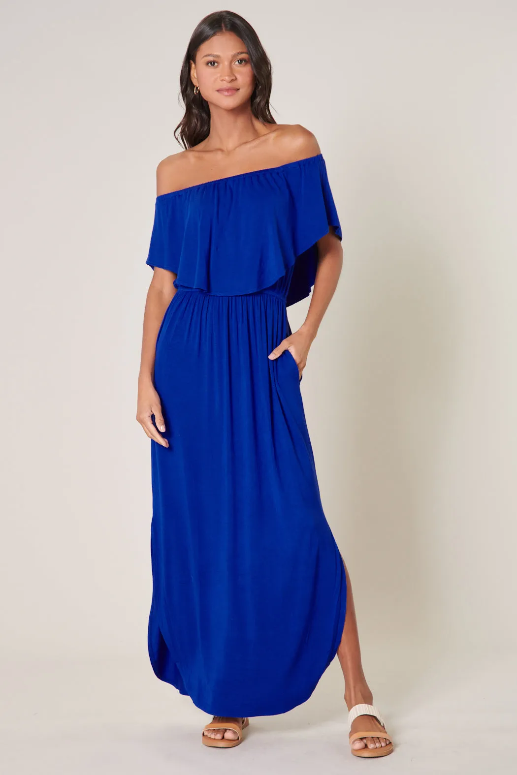 Shelbee Popover Jersey Knit Maxi Dress