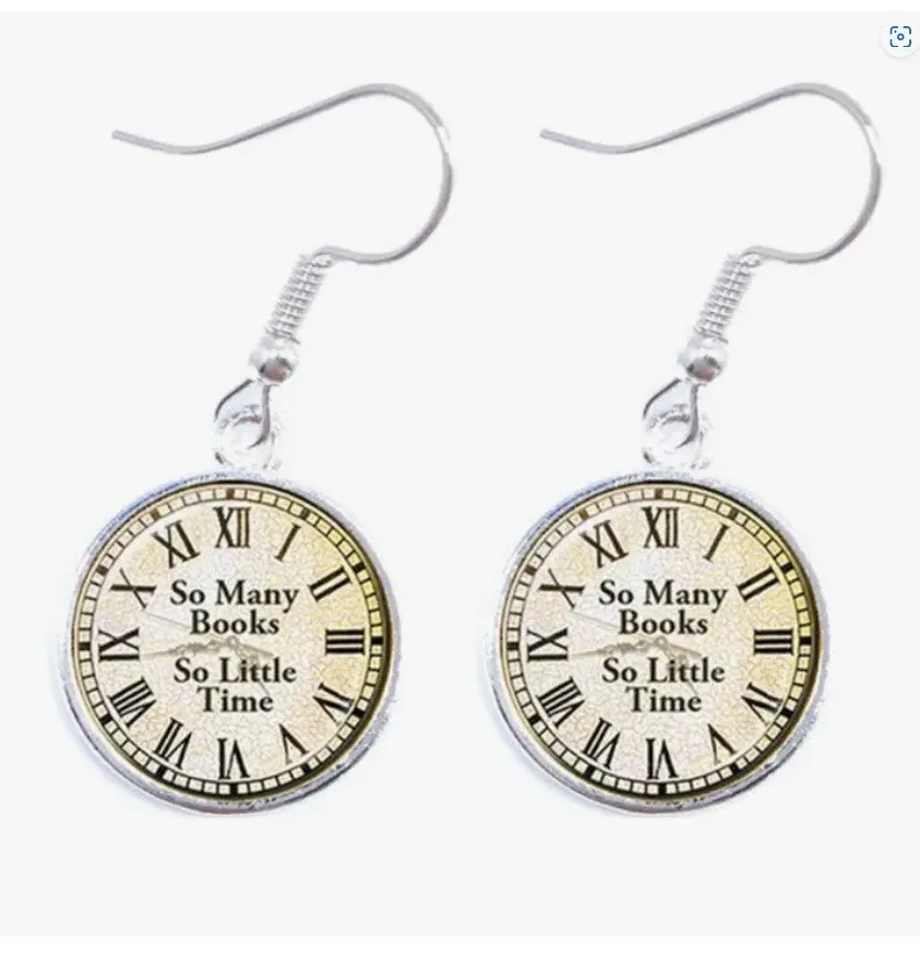 So Many Books, So Little Time Book Earrings