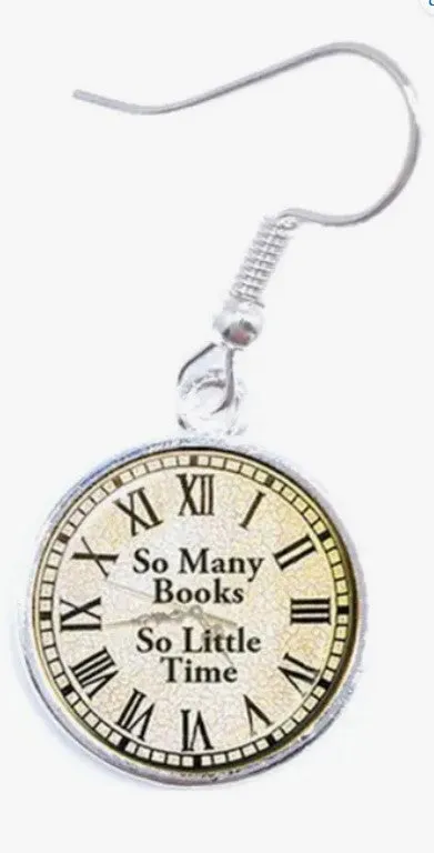 So Many Books, So Little Time Book Earrings