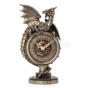 Steampunk Dragon on Gear Stand Clock