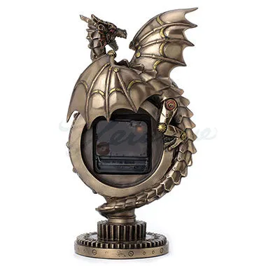 Steampunk Dragon on Gear Stand Clock