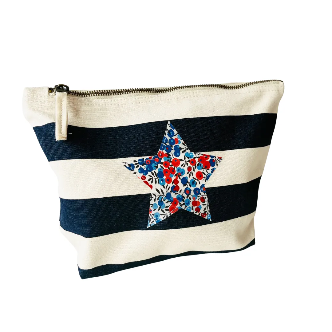 Stripe Pouch with Patriotic Liberty Star