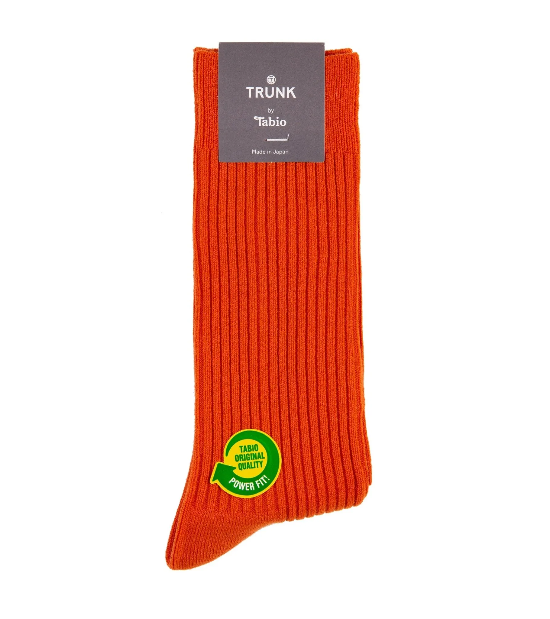 Tabio Power Fit Crew Socks: Orange