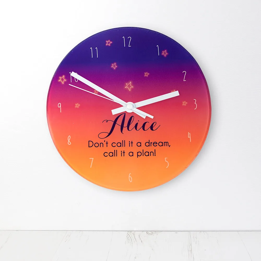 The Desert At Dusk Personalised Wall Clock