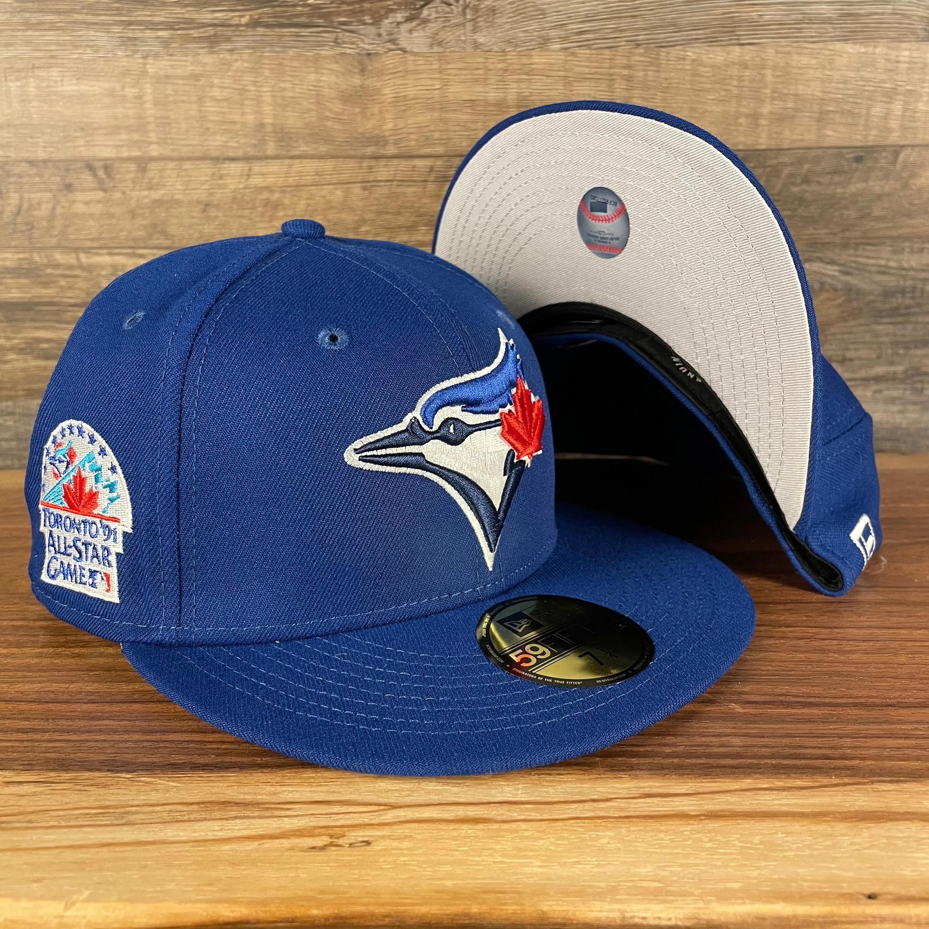 Toronto Blue Jays Patch Up 1991 All Star Game Side Patch Gray Bottom 59Fifty Royal Fitted Cap