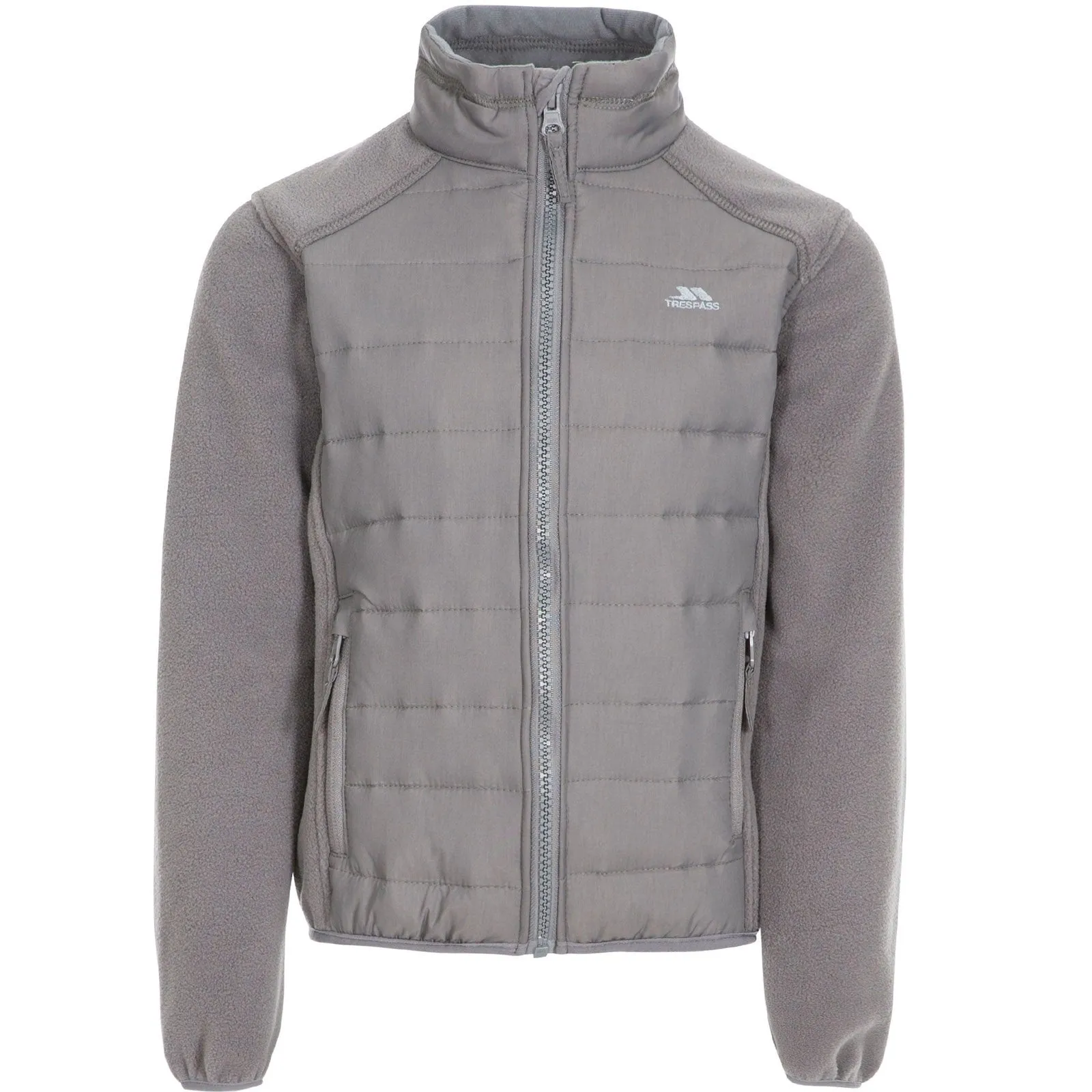 Trespass Kids Ludvig Padded Fleece Jacket - Storm Grey