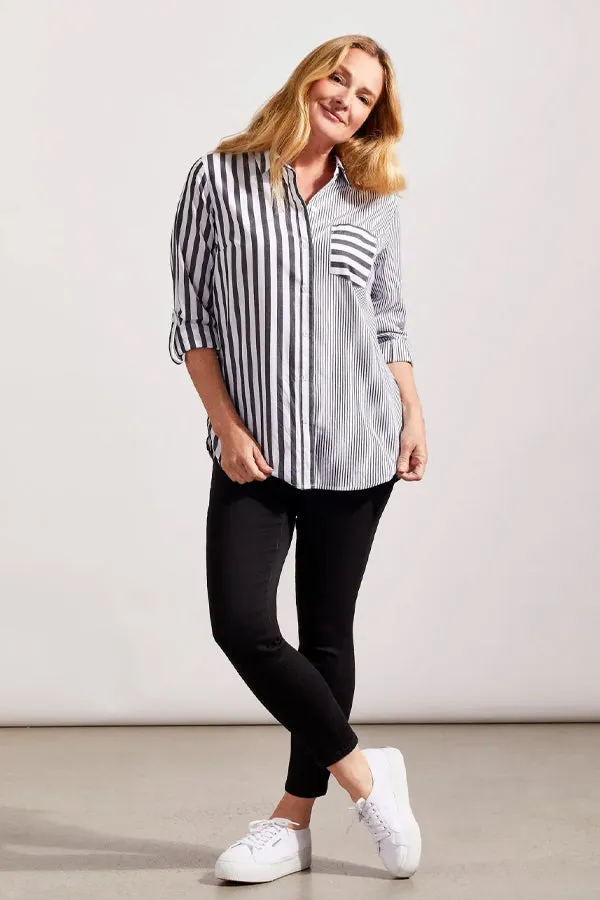 Tribal Colour Block Stripe Shirt