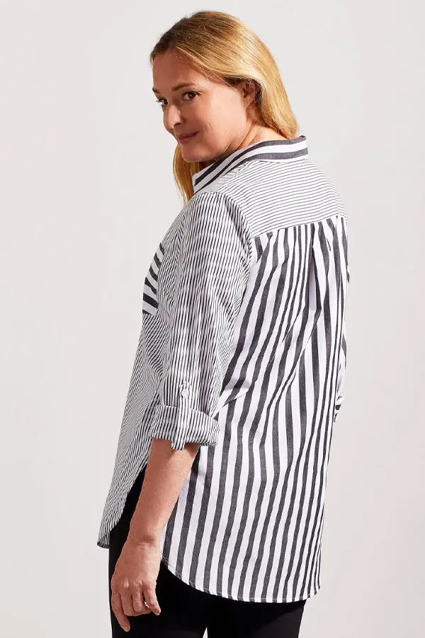 Tribal Colour Block Stripe Shirt