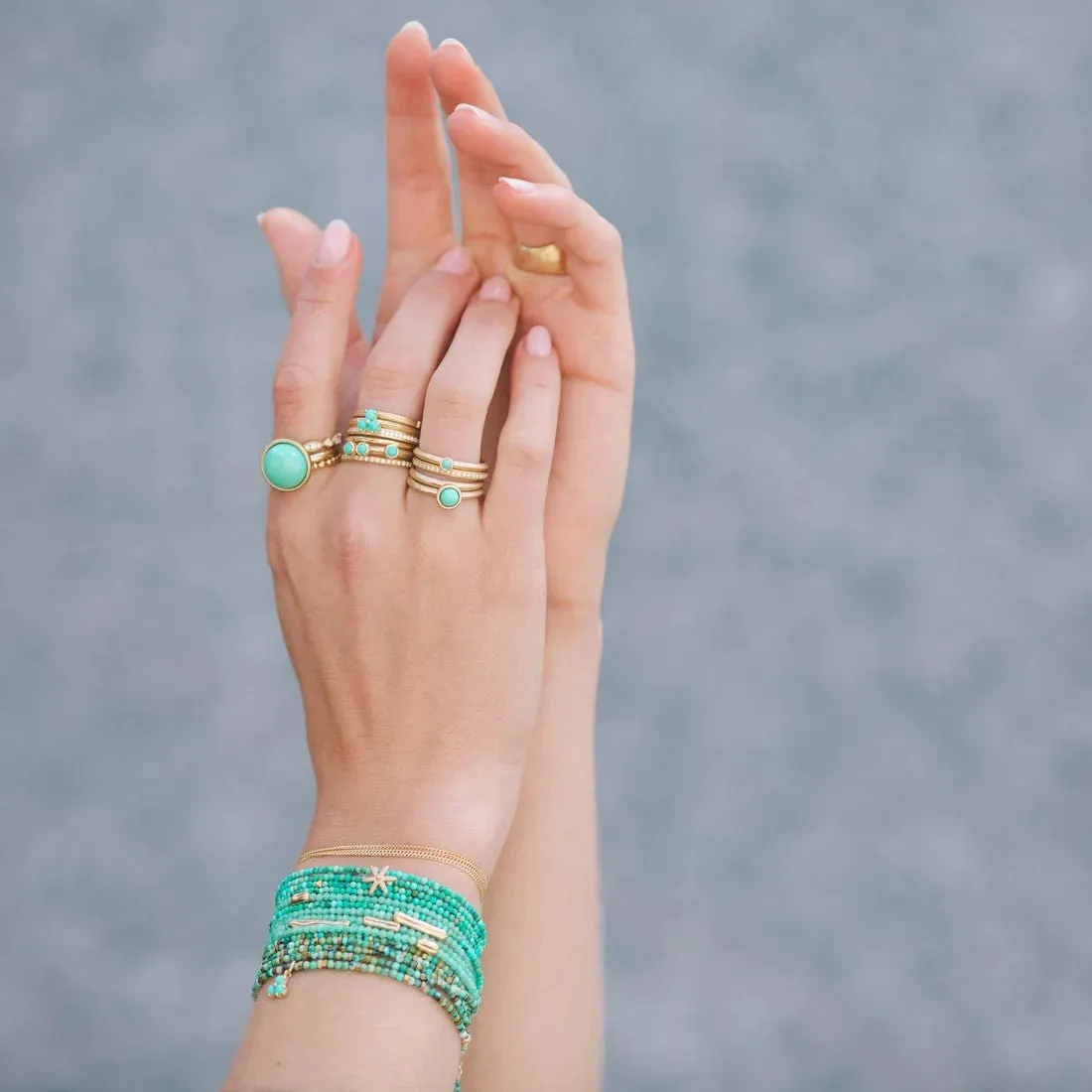 Turquoise Beaded Confetti Wrap Bracelet