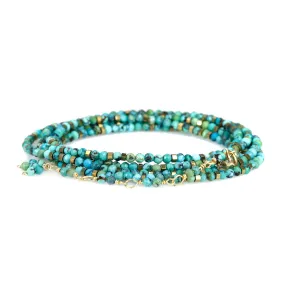 Turquoise Beaded Confetti Wrap Bracelet