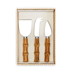 Two's Company Bamboo Cheese Knives