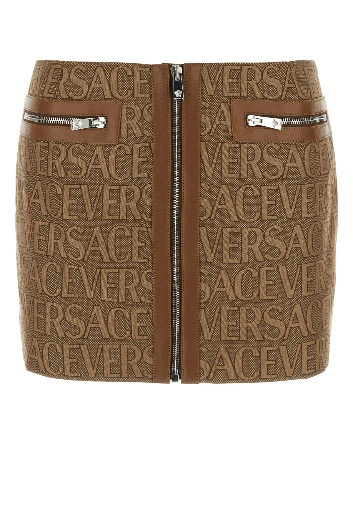 Versace Embroidered Jacquard Mini Skirt