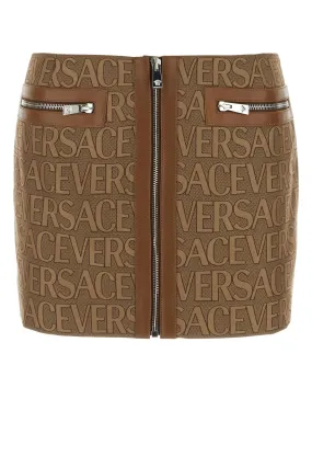 Versace Embroidered Jacquard Mini Skirt