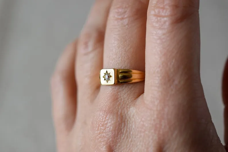 Victorian 18K Gold and Diamond ring