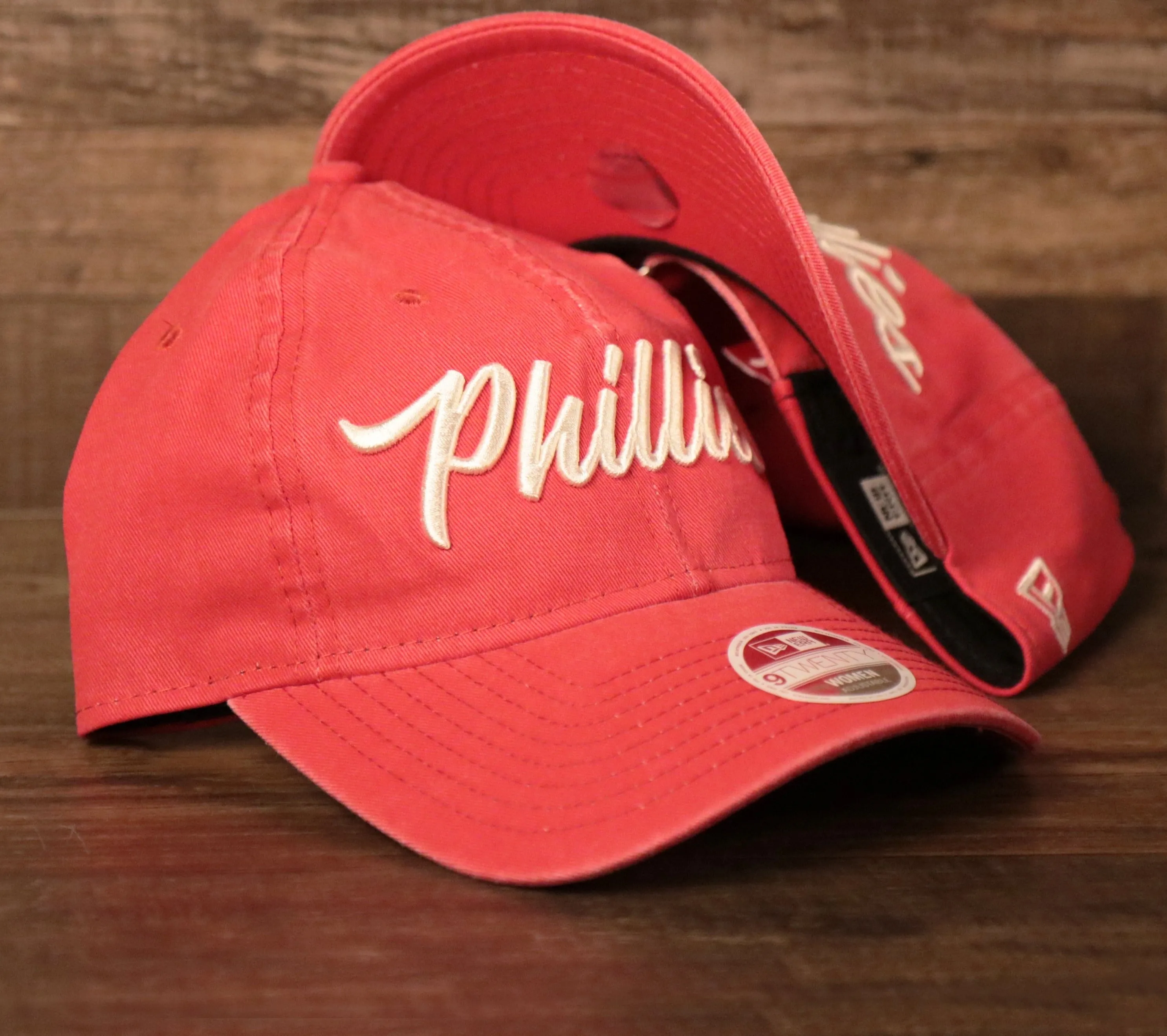 Washed Pink Phillies 9Twenty Womens Hat | Phillies Womens Baseball Cap | 920 Dad Hat for Women