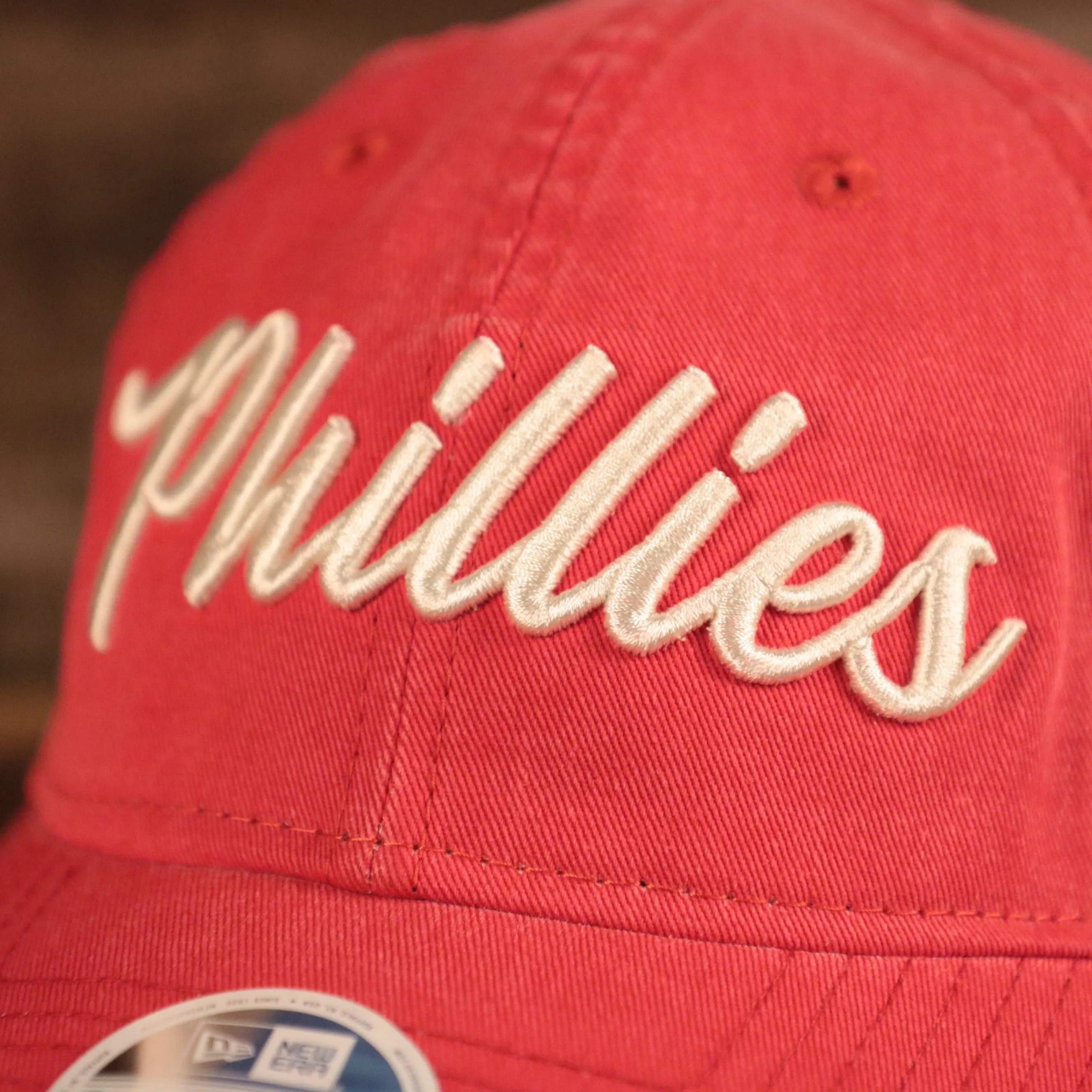 Washed Pink Phillies 9Twenty Womens Hat | Phillies Womens Baseball Cap | 920 Dad Hat for Women