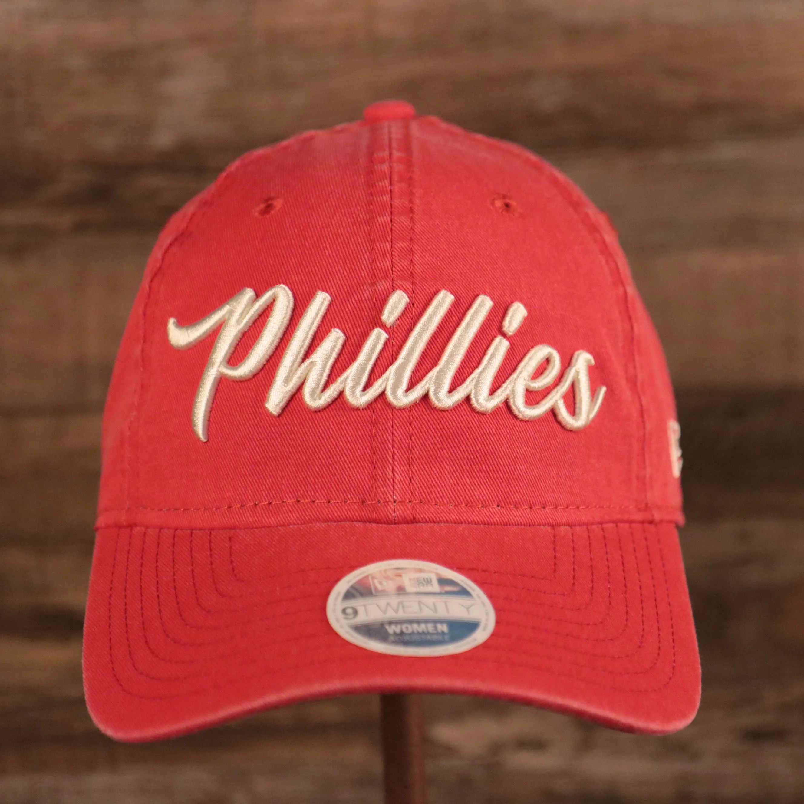 Washed Pink Phillies 9Twenty Womens Hat | Phillies Womens Baseball Cap | 920 Dad Hat for Women