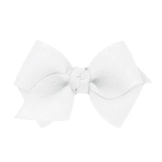 Wee Classic Grosgrain Hair Bow- White