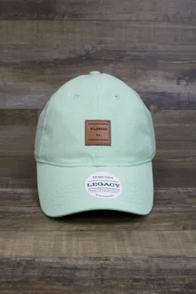 Wildwood Hat | Wildwood NJ Mint Oxford Leather Square Patch Baseball Cap