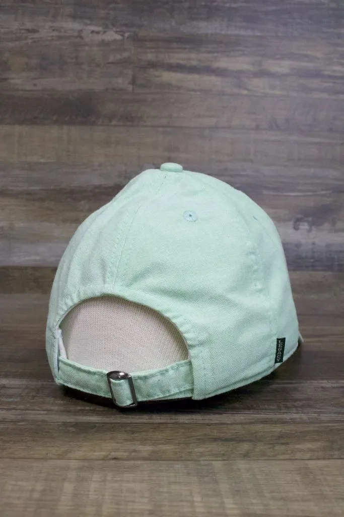 Wildwood Hat | Wildwood NJ Mint Oxford Leather Square Patch Baseball Cap