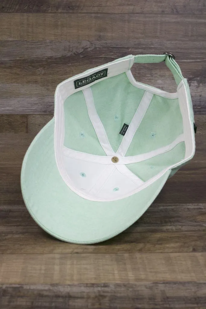 Wildwood Hat | Wildwood NJ Mint Oxford Leather Square Patch Baseball Cap