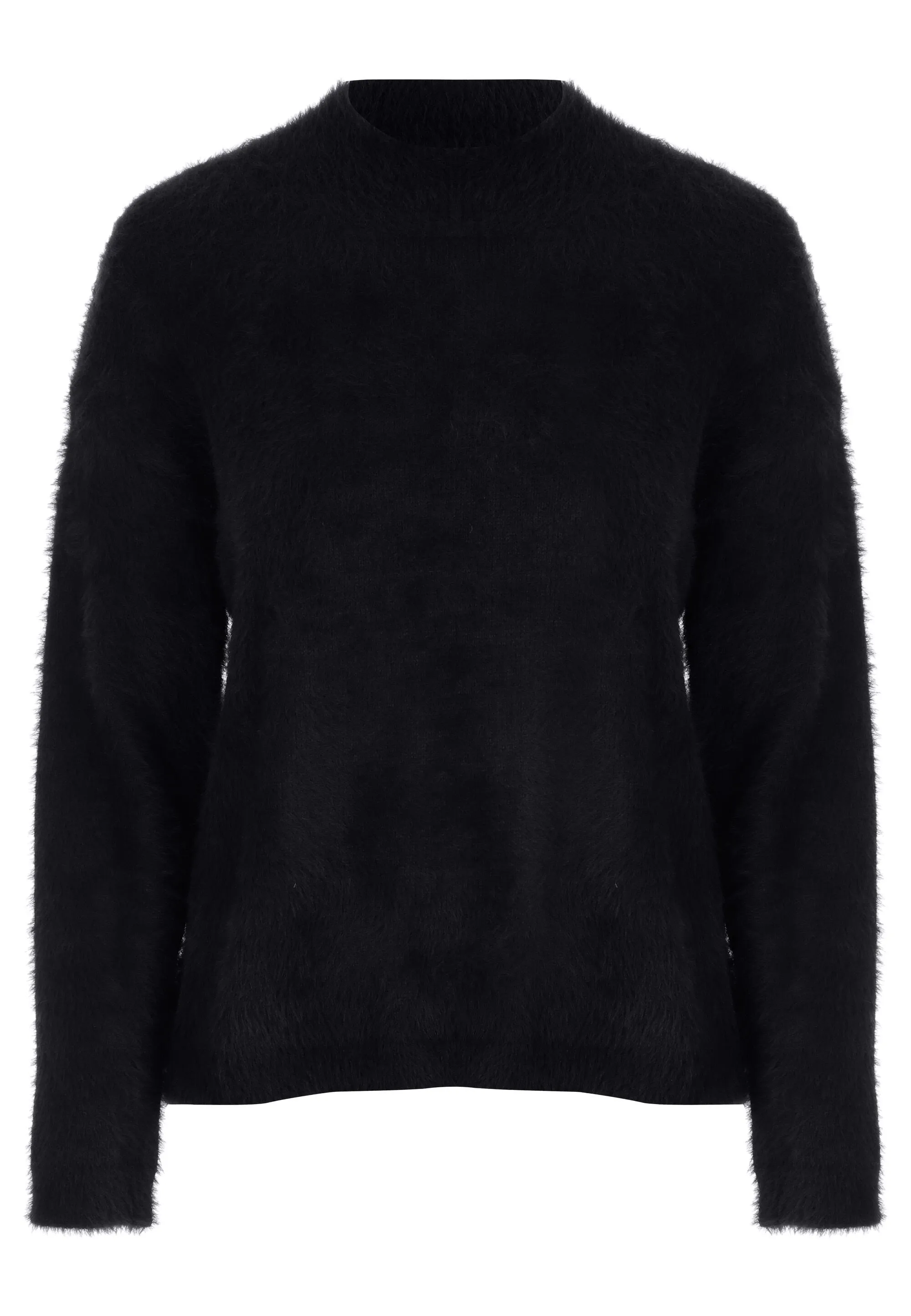 Womens Black Lash Knit Jumper