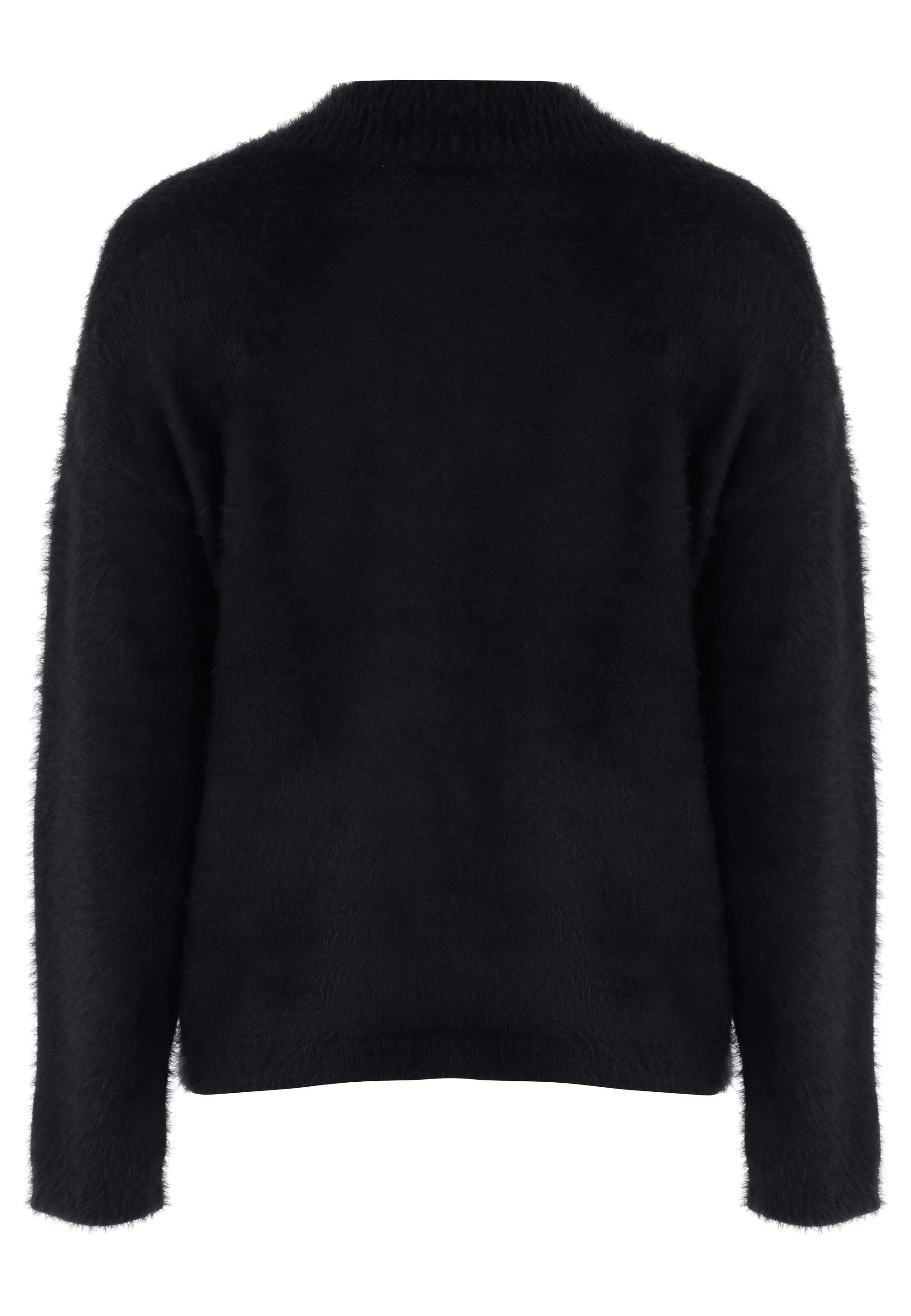 Womens Black Lash Knit Jumper