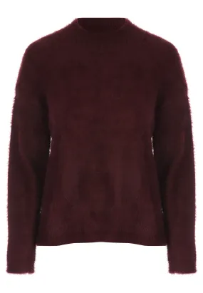 Womens Burgundy Lash Knit Jumper