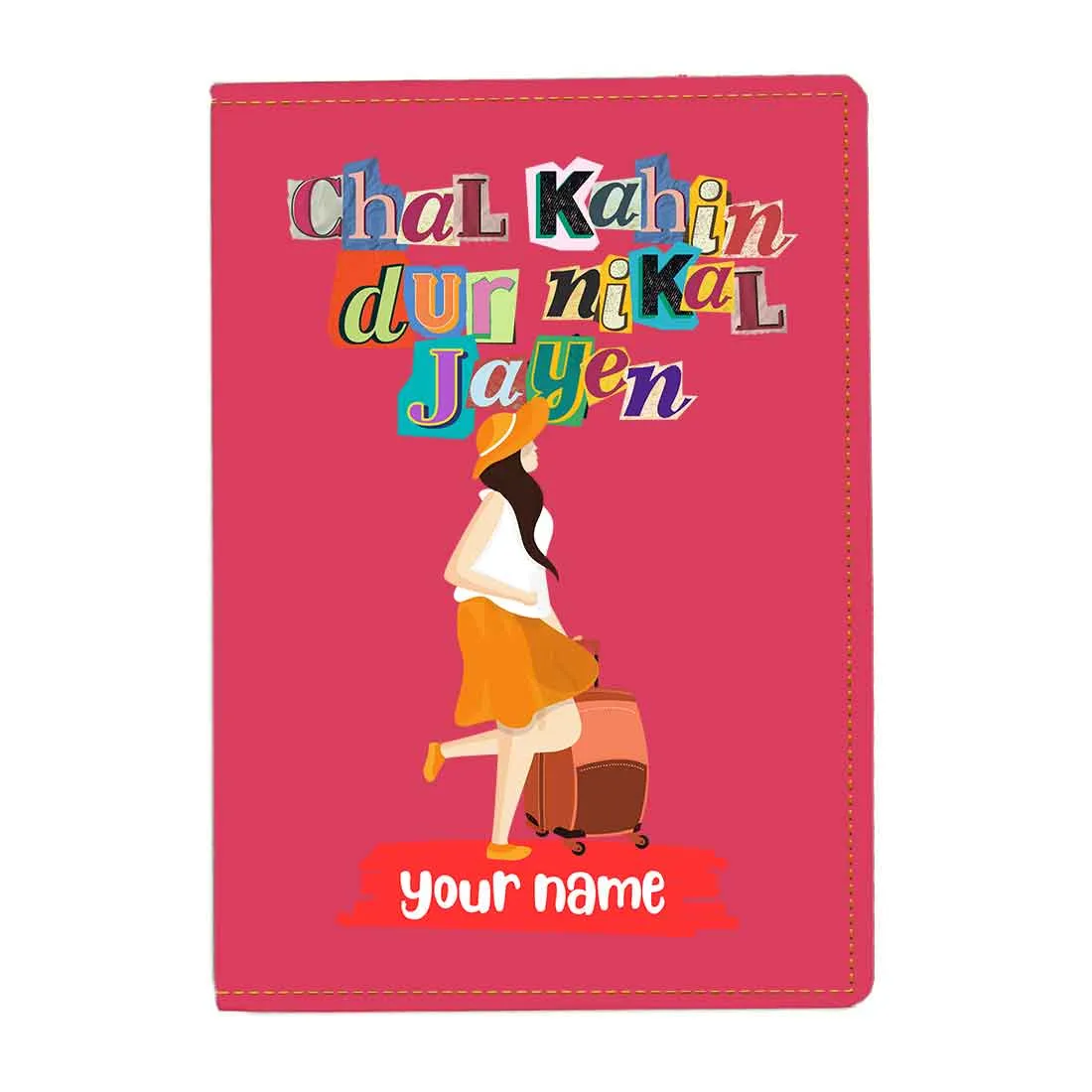 Womens Passport Cover Faux Leather Custom Holders for Passports-Chal Kahin Door