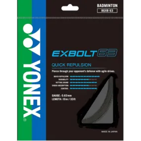 YONEX Exbolt 63 Badminton String (Black)