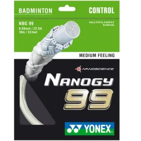 YONEX Nanogy 99 Badminton String (White)