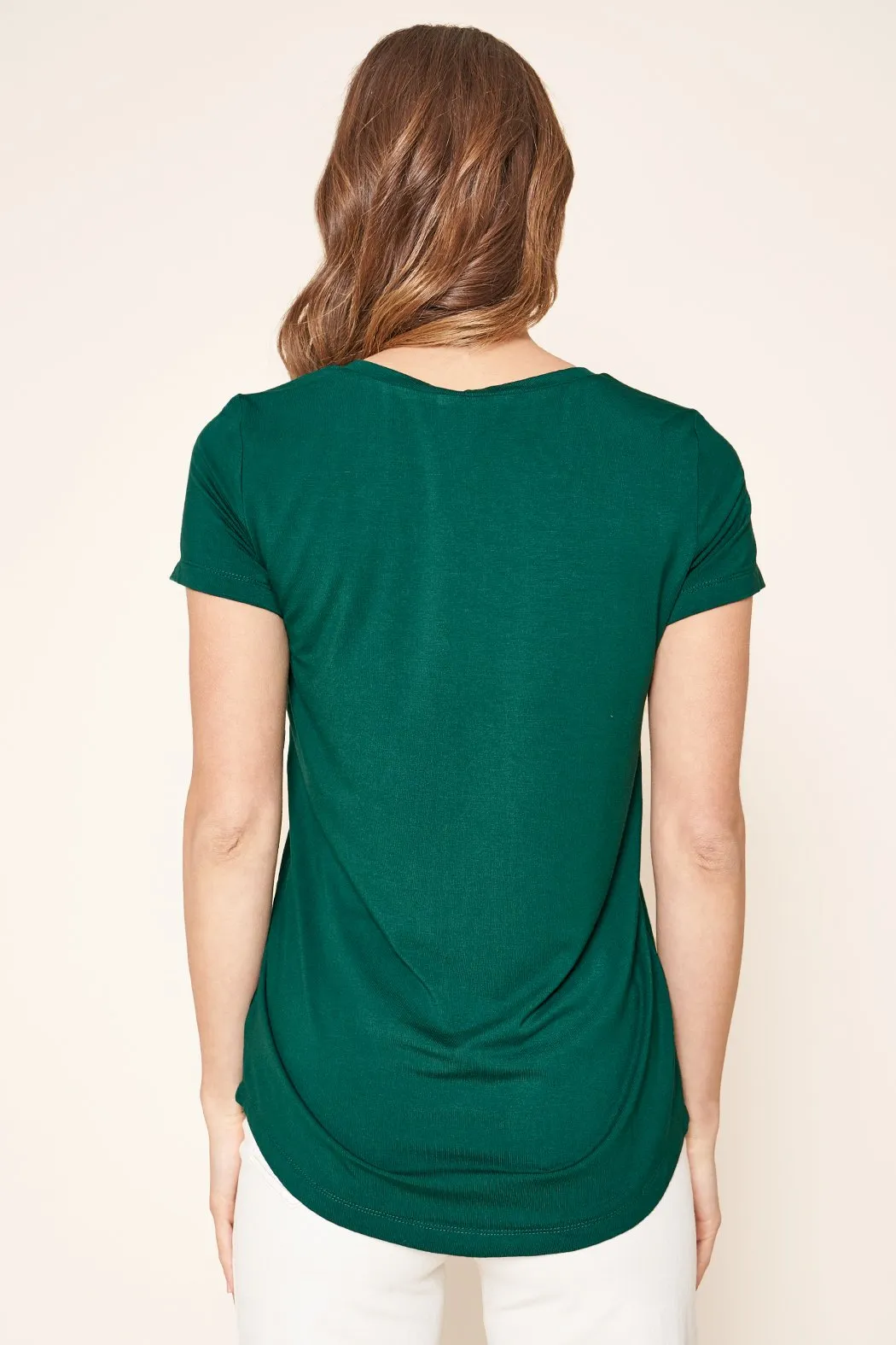 Your Favorite Jersey Knit V Neck T Shirt